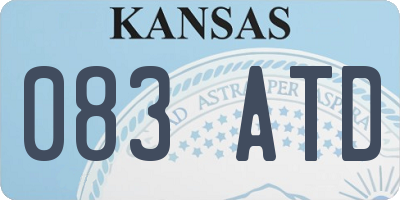 KS license plate 083ATD