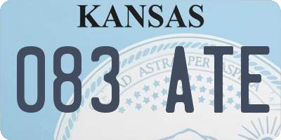 KS license plate 083ATE