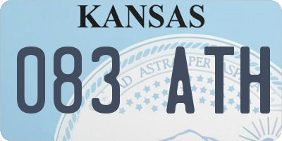 KS license plate 083ATH