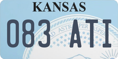KS license plate 083ATI