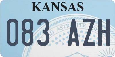 KS license plate 083AZH