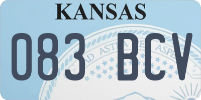 KS license plate 083BCV