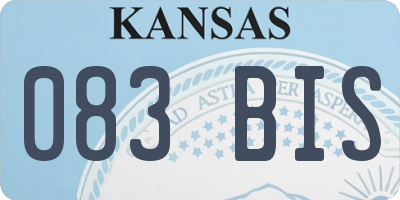 KS license plate 083BIS