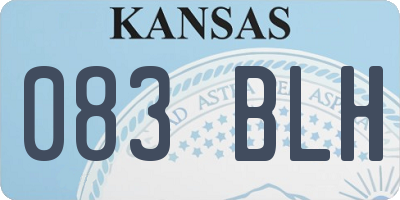 KS license plate 083BLH