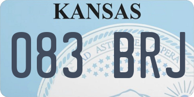 KS license plate 083BRJ
