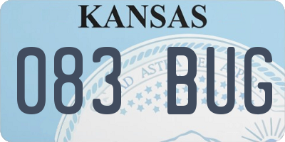 KS license plate 083BUG