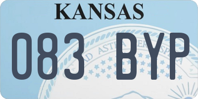 KS license plate 083BYP