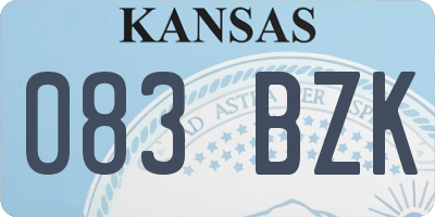 KS license plate 083BZK