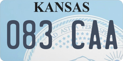 KS license plate 083CAA