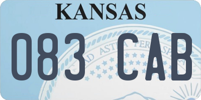 KS license plate 083CAB