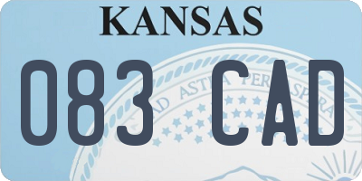 KS license plate 083CAD
