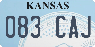 KS license plate 083CAJ