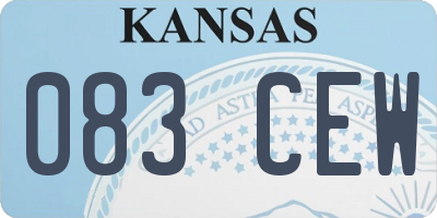 KS license plate 083CEW