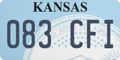 KS license plate 083CFI