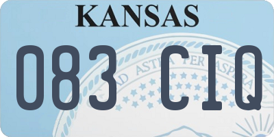 KS license plate 083CIQ