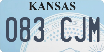 KS license plate 083CJM