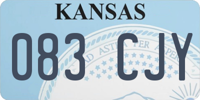 KS license plate 083CJY