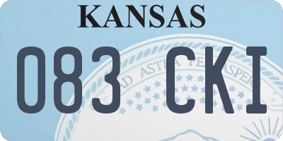 KS license plate 083CKI