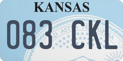 KS license plate 083CKL
