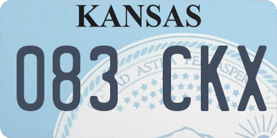 KS license plate 083CKX