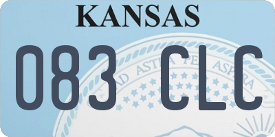 KS license plate 083CLC