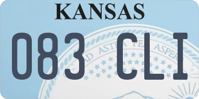 KS license plate 083CLI