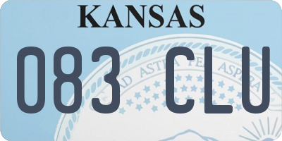 KS license plate 083CLU