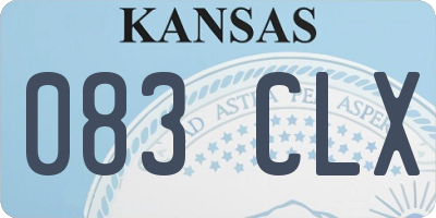 KS license plate 083CLX