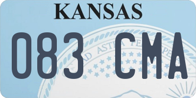 KS license plate 083CMA
