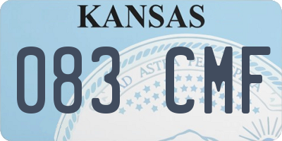 KS license plate 083CMF