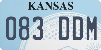 KS license plate 083DDM