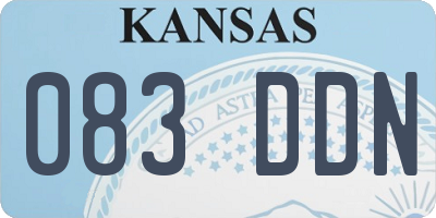 KS license plate 083DDN