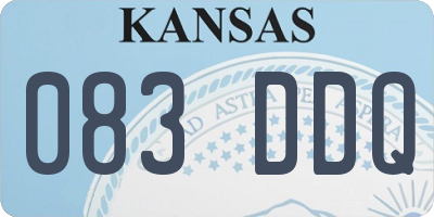 KS license plate 083DDQ