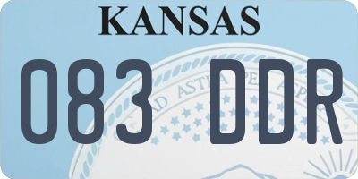 KS license plate 083DDR