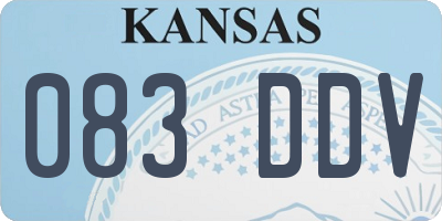 KS license plate 083DDV
