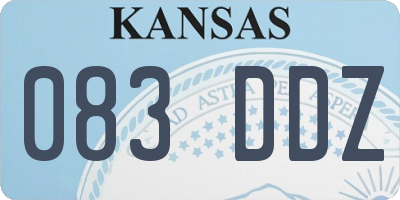 KS license plate 083DDZ