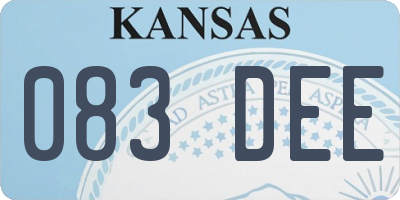 KS license plate 083DEE