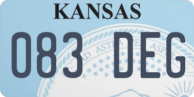 KS license plate 083DEG