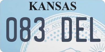 KS license plate 083DEL
