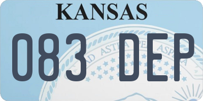KS license plate 083DEP