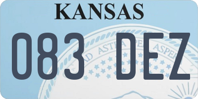 KS license plate 083DEZ