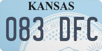KS license plate 083DFC
