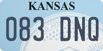 KS license plate 083DNQ