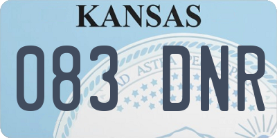 KS license plate 083DNR