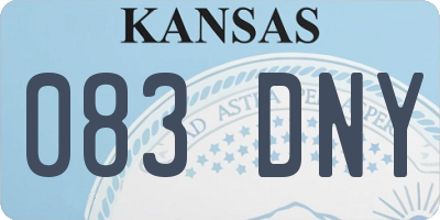 KS license plate 083DNY