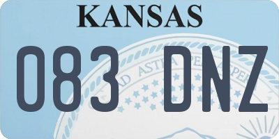 KS license plate 083DNZ