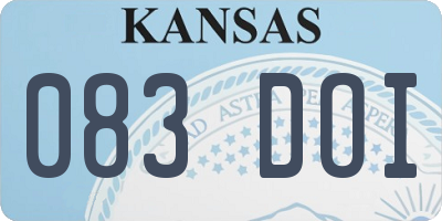 KS license plate 083DOI