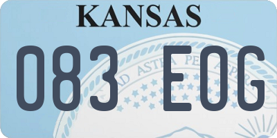 KS license plate 083EOG