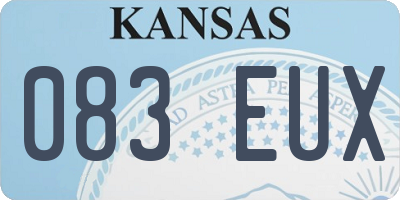 KS license plate 083EUX