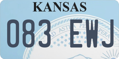 KS license plate 083EWJ